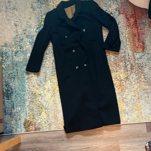 Vintage full length wool Maxi Coat L old money classic fall overcoat - Picture 1 of 11